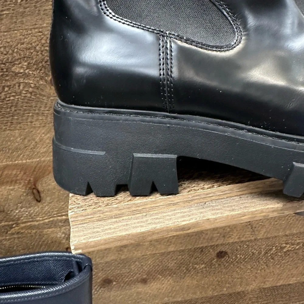 Ash Lloyd Leather Pull-On Combat Boots Size: 38 (Approx. US 7.5–8)